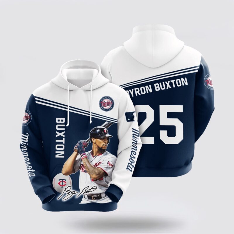 MLB Minnesota Twins 3D Hoodie Byron Buxton For Fan MLB