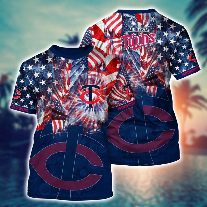 MLB Minnesota Twins 3D T-Shirt Hawaiian Heatwave For Fans Sports