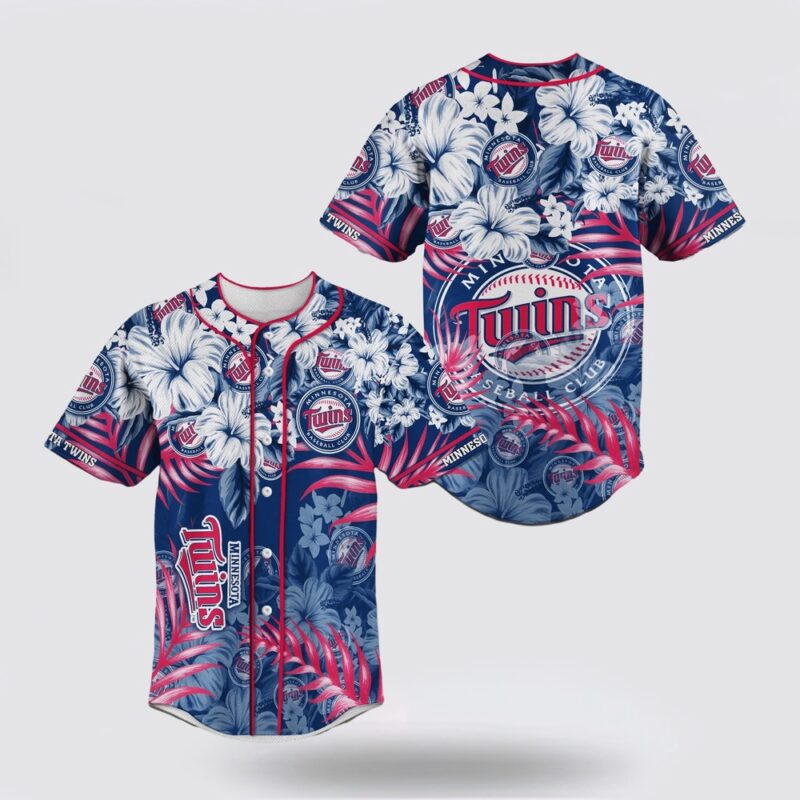 MLB Minnesota Twins Baseball Jersey With Flower Design For Fans Jersey