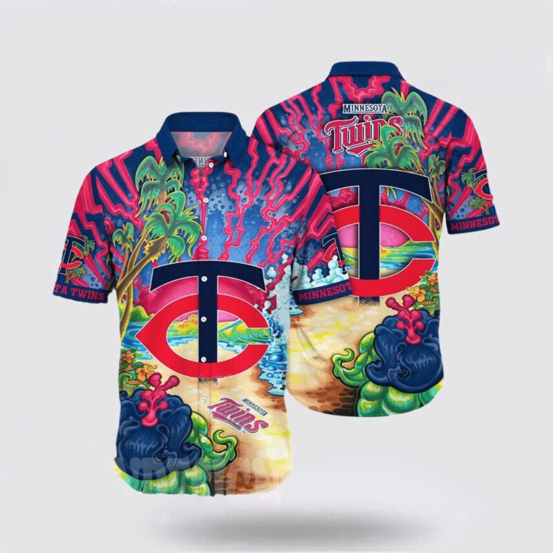 MLB Minnesota Twins Hawaiian Shirt Surf In Style With Cool Beach Outfits For Fans