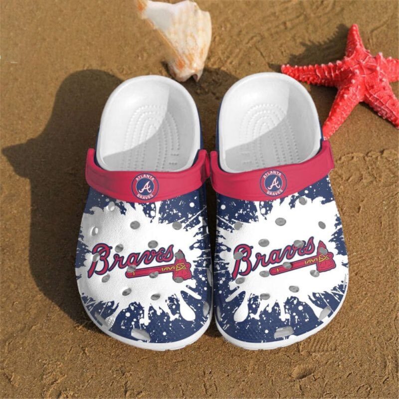 MLB Atlanta Braves Crocband Clogs Braves Merchandise For Men Women And Kids