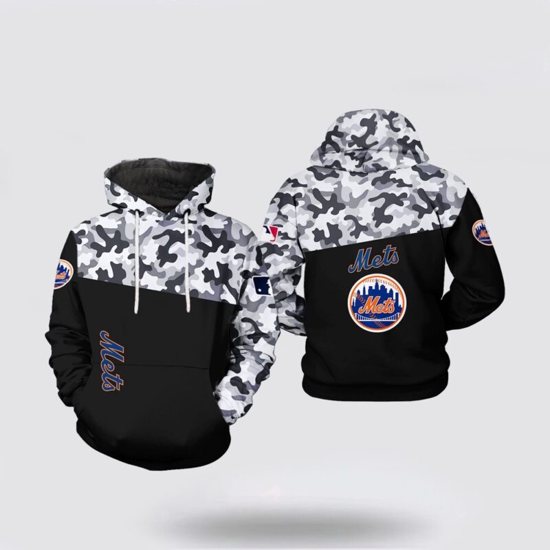 MLB New York Mets 3D Hoodie Camo Veteran Gift For Fan MLB