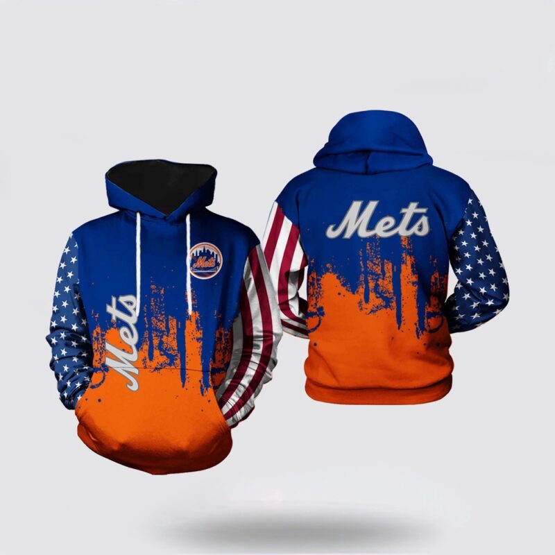 MLB New York Mets 3D Hoodie Team US For Fan MLB