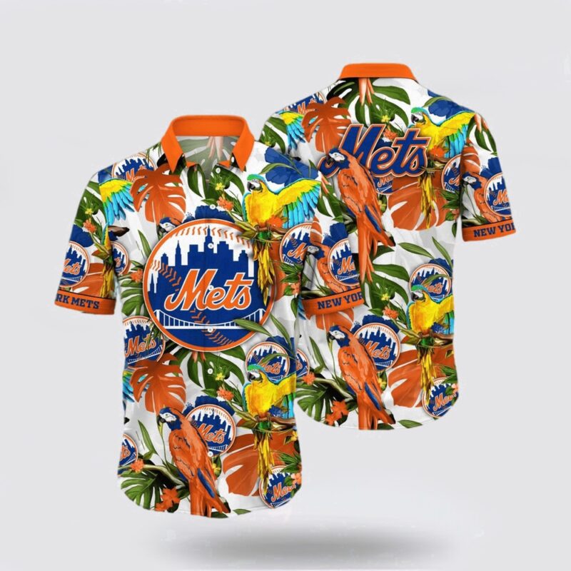 MLB New York Mets Hawaiian Shirt Celebrate Summer In Style With The Exclusive Tropical Collection For Fans