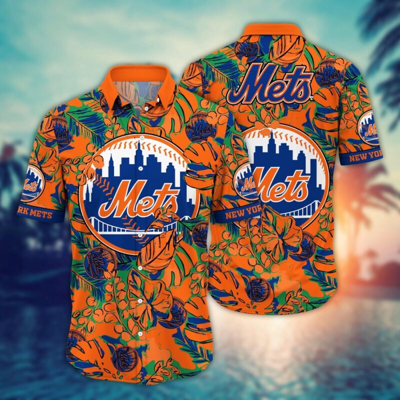 MLB New York Mets Hawaiian Shirt Flower Palm Tree Paradise For Fans