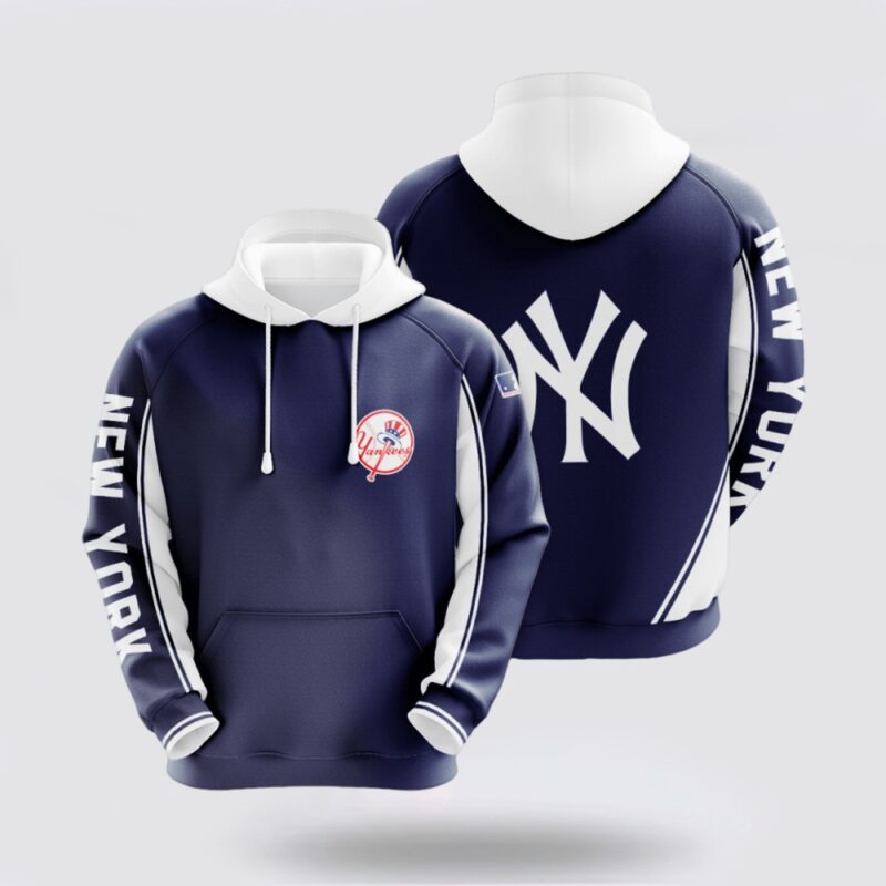 MLB New York Yankees 3D Hoodie Navy American Football For Fan MLB