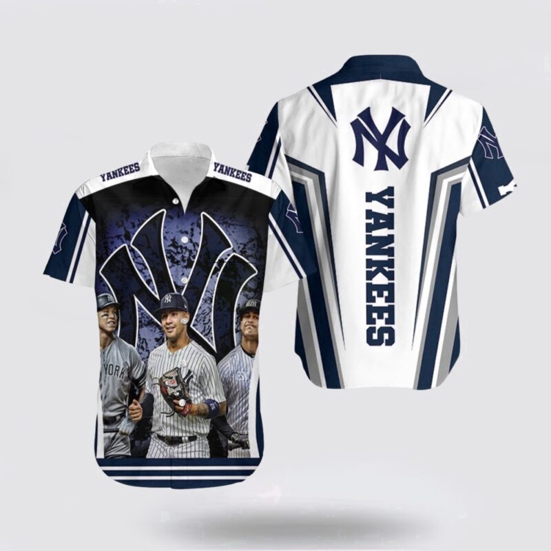 MLB New York Yankees Hawaiian Shirt Aaron Judge And Giancarlo Stanton For Fan MLB