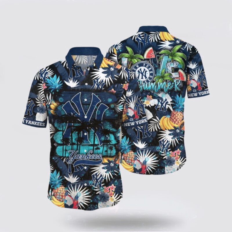 MLB New York Yankees Hawaiian Shirt Coastal Vibes Rock Your Summer With Stylish Outfits For Fans