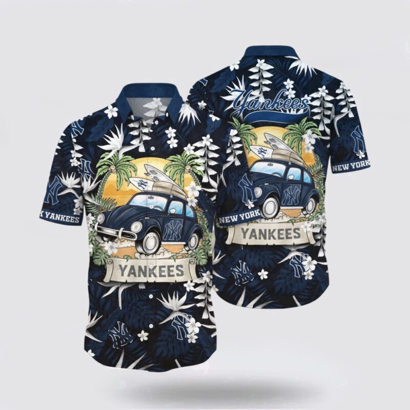 MLB New York Yankees Hawaiian Shirt Immerse Yourself In The Sea Breeze For Fans