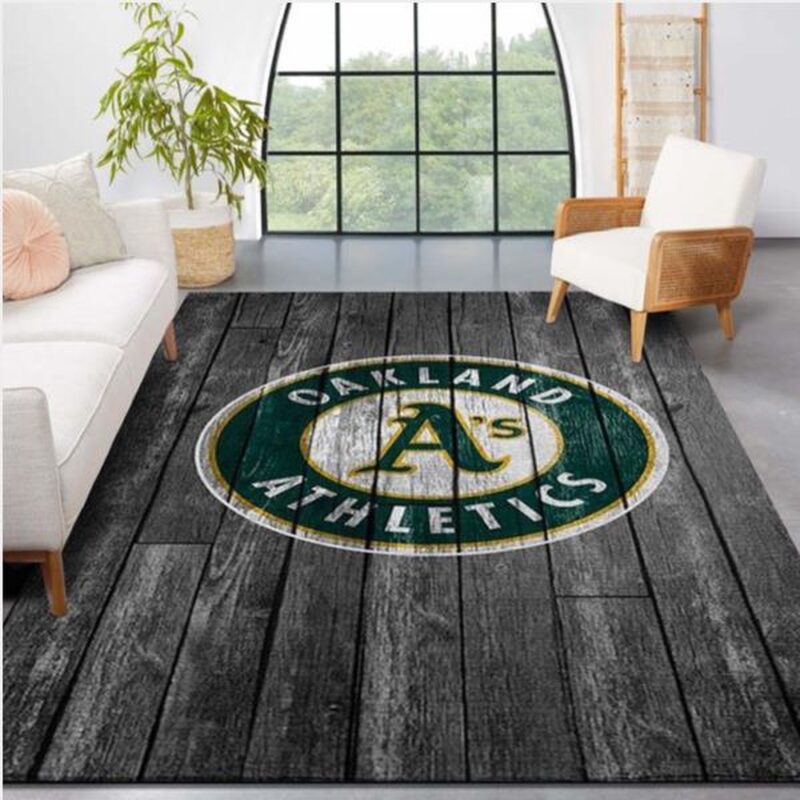 MLB Oakland Athletics Logo Grey Wooden Style Style Nice Gift Home Decor