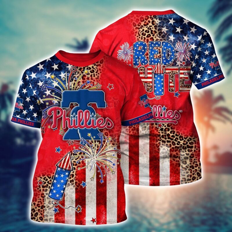 MLB Philadelphia Phillies 3D T-Shirt Chic in Aloha For Fans Sports