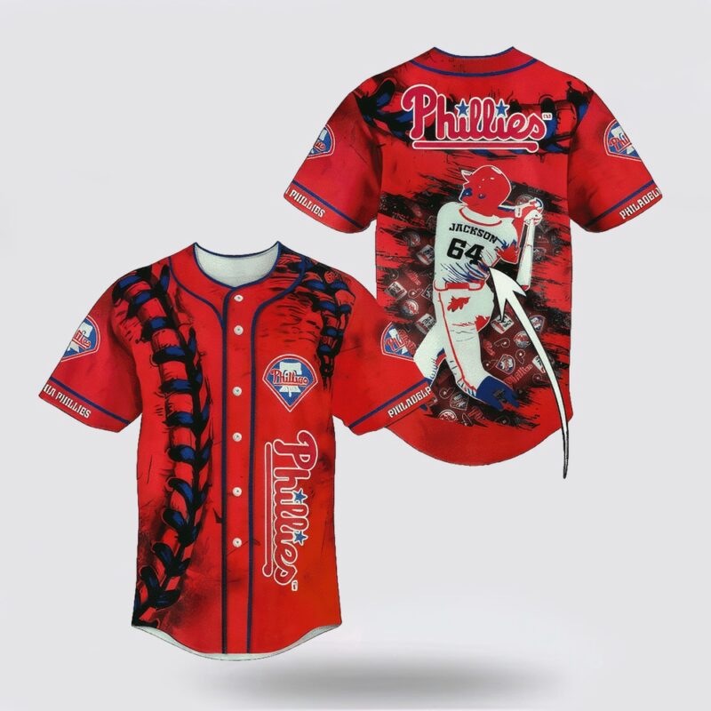 MLB Philadelphia Phillies Baseball Jersey Full-Print Custom Name And Number For Fans Jersey