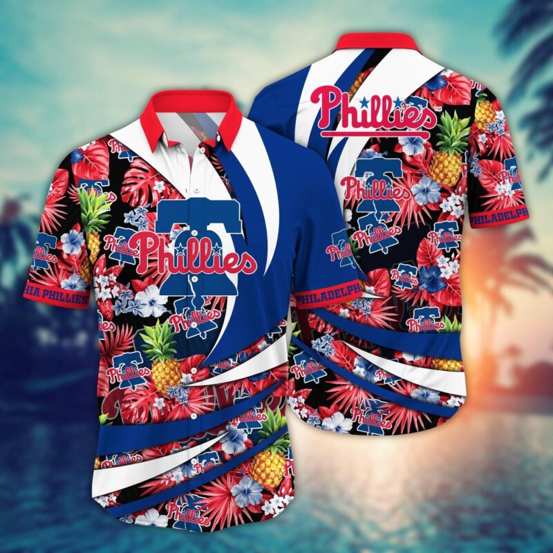 MLB Philadelphia Phillies Hawaiian Shirt Flower Bloom In Glory For Fans
