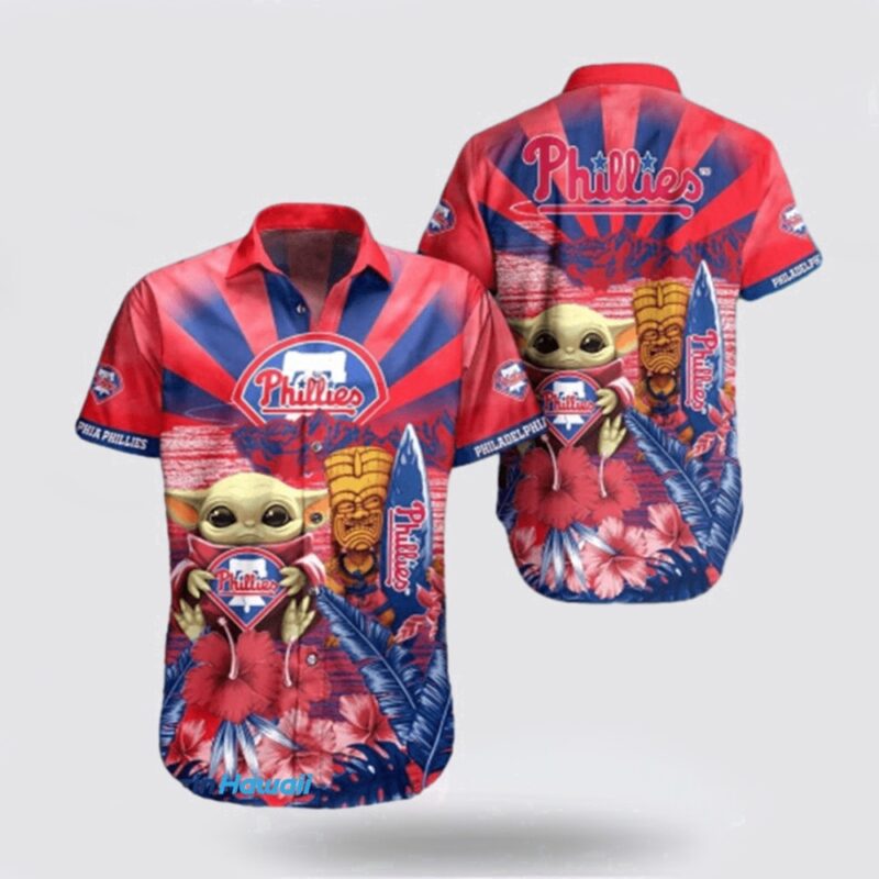 MLB Philadelphia Phillies Hawaiian Shirt Surf In Style With Cool Beach Outfits For Fans