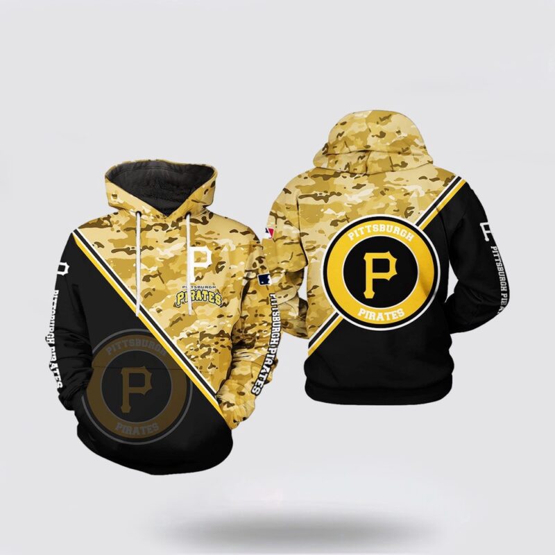 MLB Pittsburgh Pirates 3D Hoodie Camo Team Gift For Fan MLB