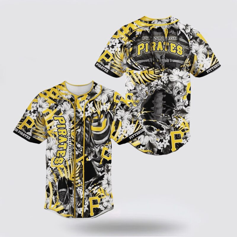 MLB Pittsburgh Pirates Baseball Jersey With Skeleton Design For Fans Jersey