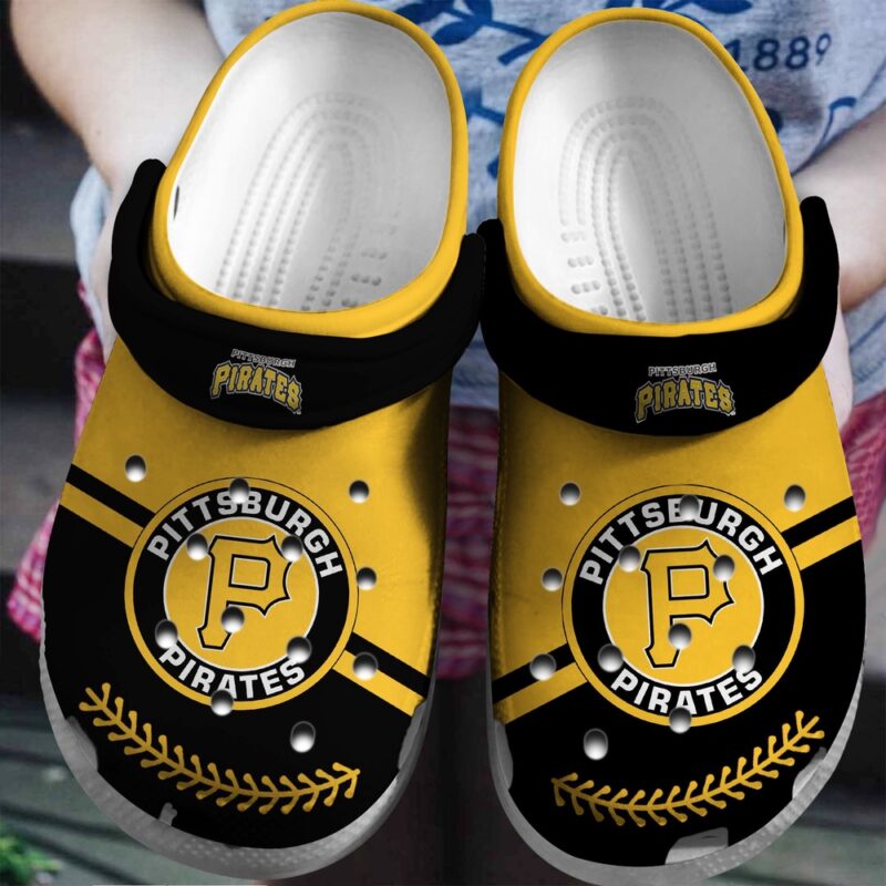 MLB Pittsburgh Pirates Crocs Clog Yellow – Black For Fan Baseball