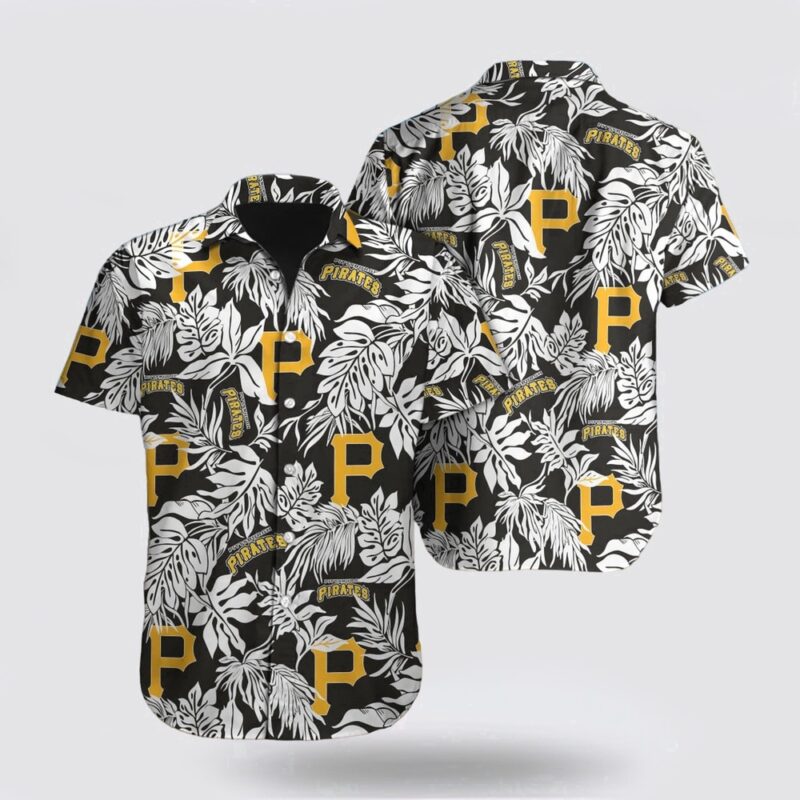 MLB Pittsburgh Pirates Hawaiian Shirt Leaf Pattern For Fan MLB