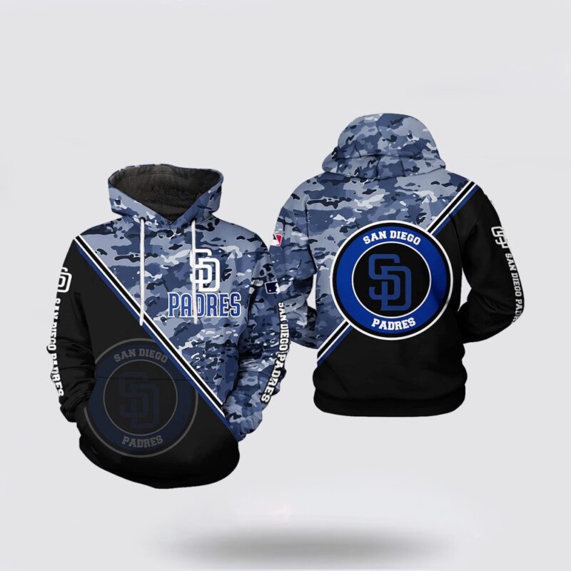 MLB San Diego Padres 3D Hoodie Camo Team Gift For Fan MLB