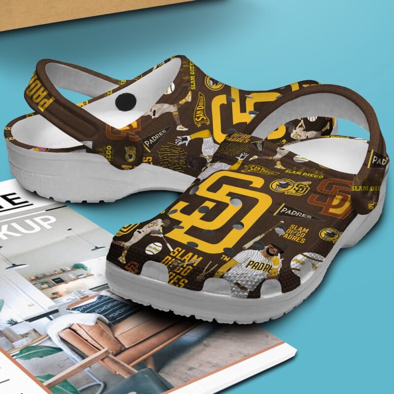 MLB San Diego Padres Crocs Crocband Clogs Shoes Comfortable For Men Women and Kids For Fan MLB