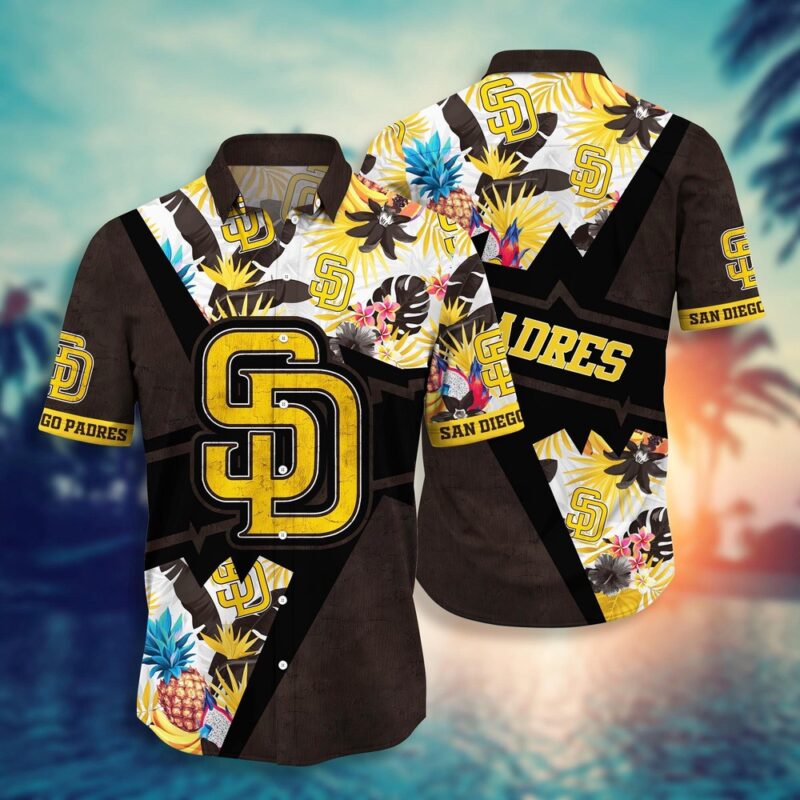 MLB San Diego Padres Hawaiian Shirt Flower Swing Into Sunset For Fans