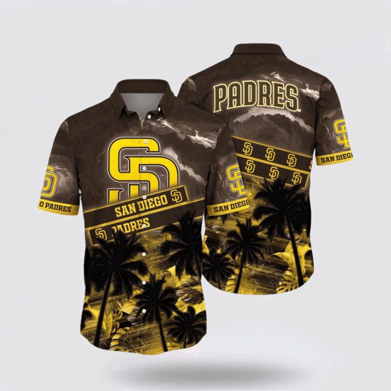 MLB San Diego Padres Hawaiian Shirt Swaying With Palms Reveals The Charm Of Exotic Clothing For Fans