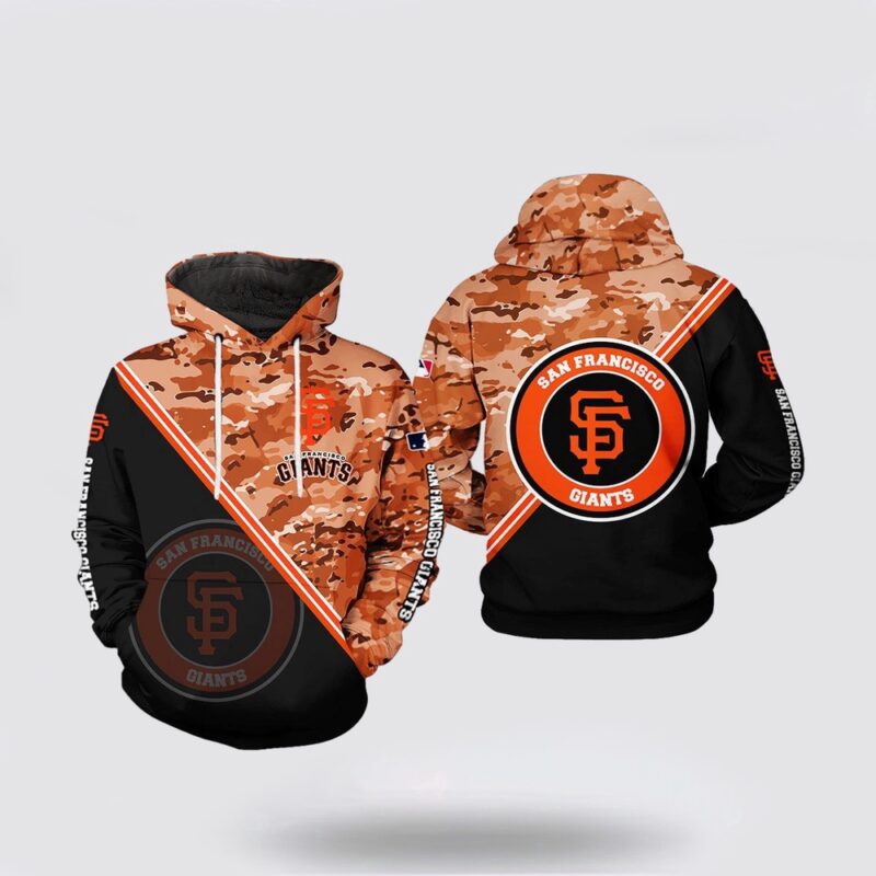 MLB San Francisco Giants 3D Hoodie Camo Team Gift For Fan MLB