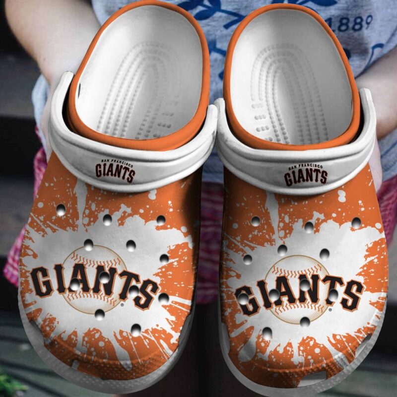 MLB San Francisco Giants Crocs Clog Orange – White For Fan Baseball