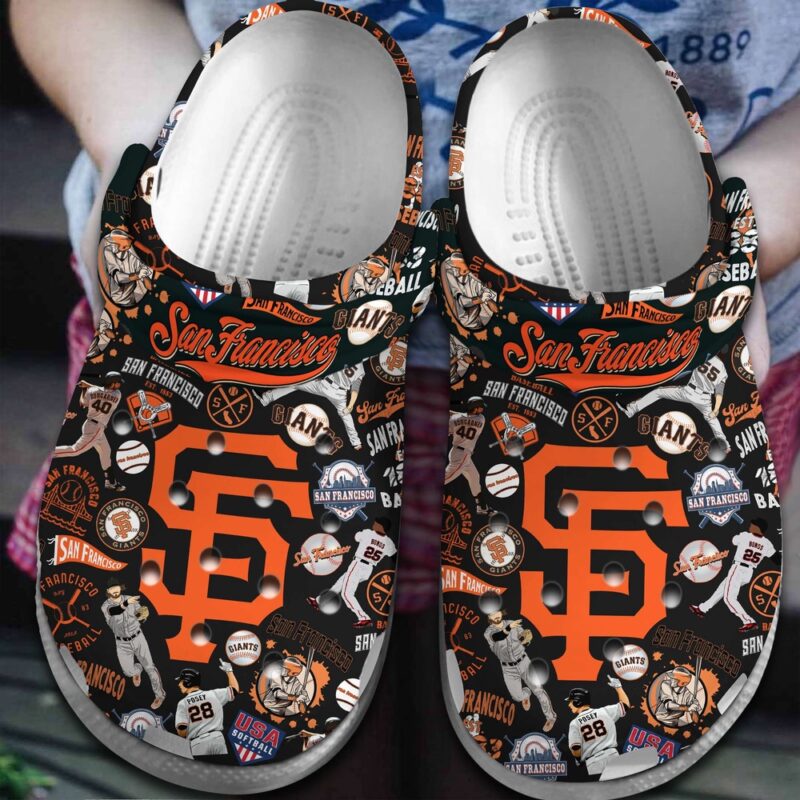 MLB San Francisco Giants Crocs Crocband Clogs Shoes Comfortable For Men Women and Kids For Fan MLB