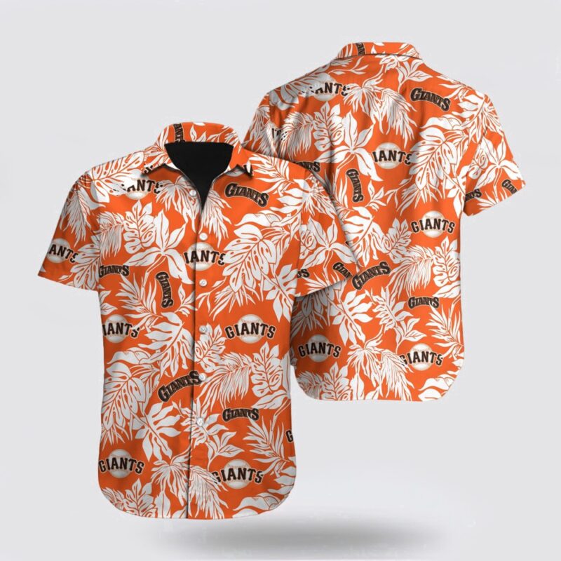 MLB San Francisco Giants Hawaiian Shirt Palm Leaf Pattern For Fan MLB
