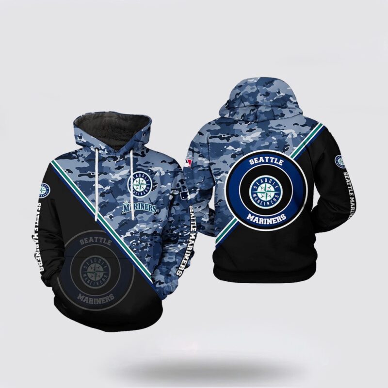 MLB Seattle Mariners 3D Hoodie Camo Team Gift For Fan MLB