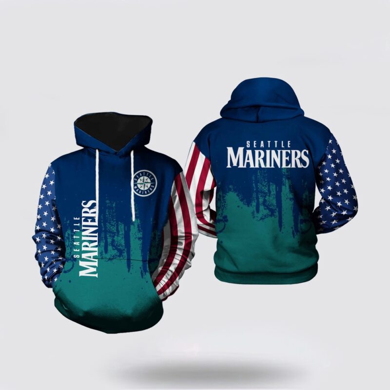 MLB Seattle Mariners 3D Hoodie Team US For Fan MLB
