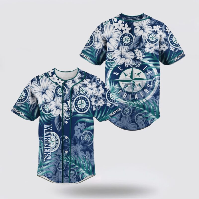 MLB Seattle Mariners Baseball Jersey With Flower Design For Fans Jersey