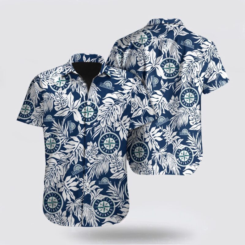 MLB Seattle Mariners Hawaiian Shirt Leaf Pattern For Fan MLB