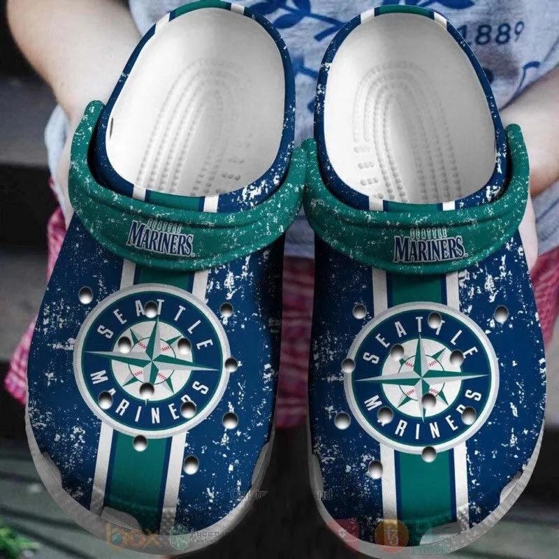 MLB Seattle Mariners Navy Crocs Clog Shoes For Fans