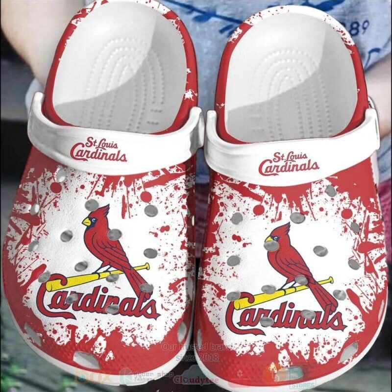MLB St. Louis Cardinals Crocs Clog Shoes Red White For Fans