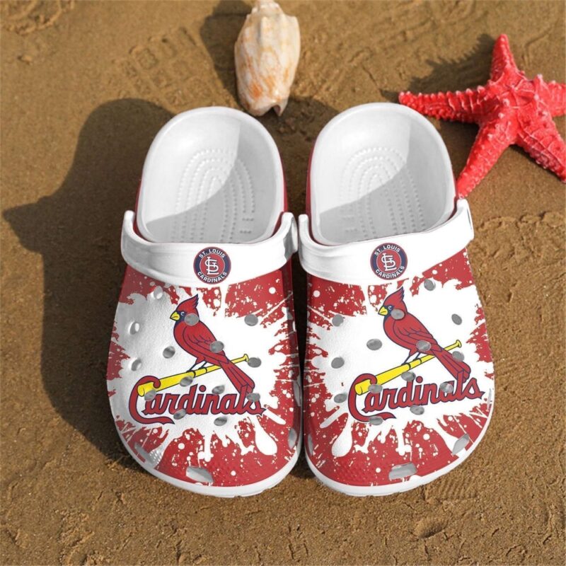 MLB St Louis Cardinals Crocs Clog Red White For Fan Baseball