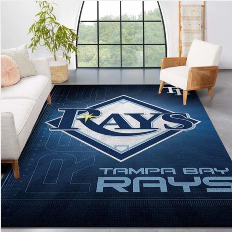 MLB Tampa Bay Rays Area Rug Logo Style Nice Gift Home Decor