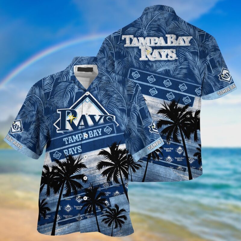 MLB Tampa Bay Rays Hawaiian Shirt Palm Tree Pattern For Fans Sports