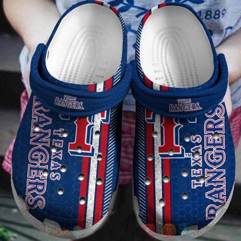 MLB Texas Rangers Blue Crocs Clog Shoes For Fans