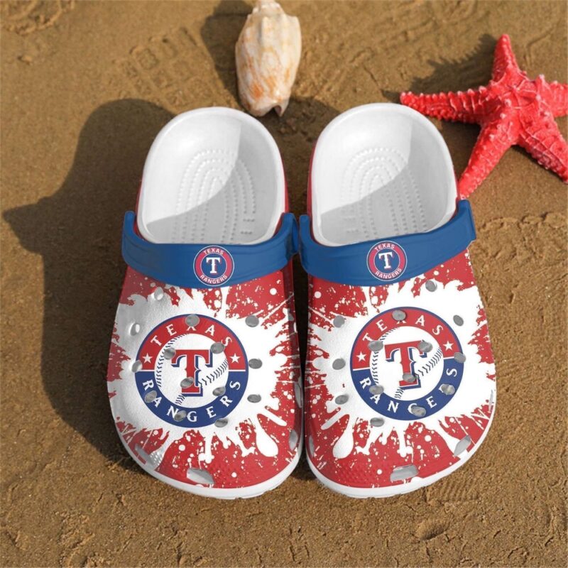 MLB Texas Rangers Crocs Clog Red White For Fan Baseball