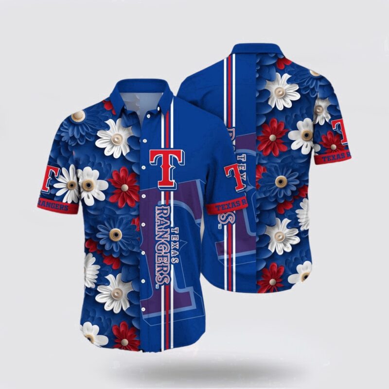 MLB Texas Rangers Hawaiian Shirt Dive Into Tropical Style For Fans