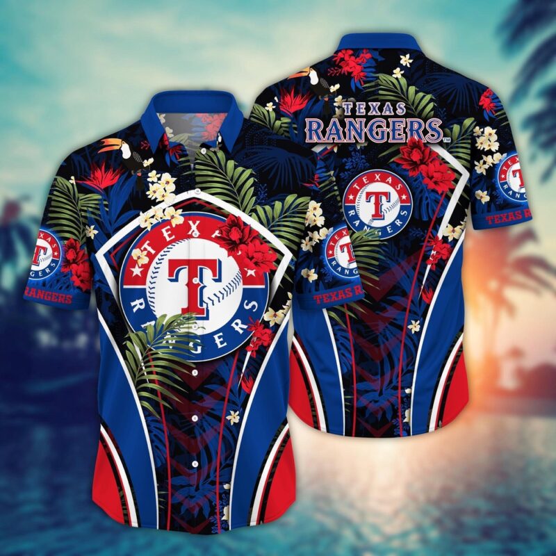 MLB Texas Rangers Hawaiian Shirt Flower Strike A Style Pose For Fans