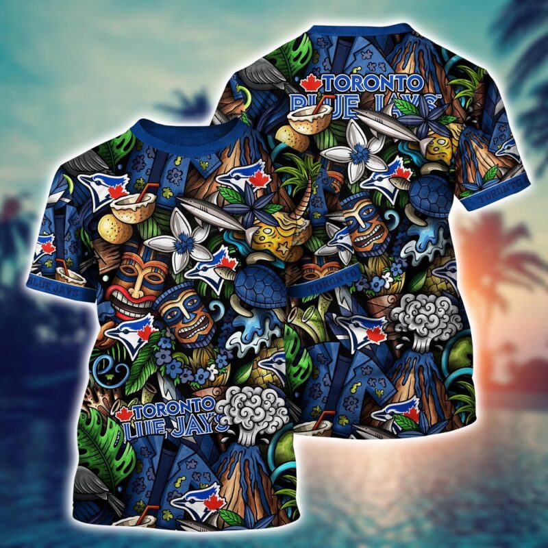 MLB Toronto Blue Jays 3D T-Shirt Sunset Symphony For Fans Sports