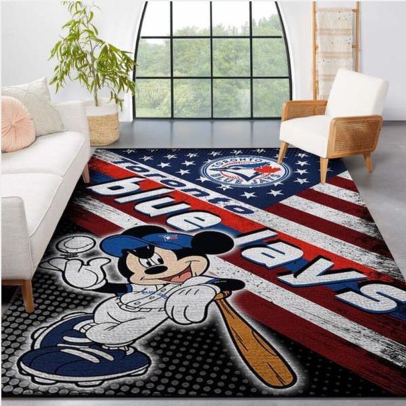 MLB Toronto Blue Jays Area Rug Logo Mickey Us Style Nice Gift Home Decor