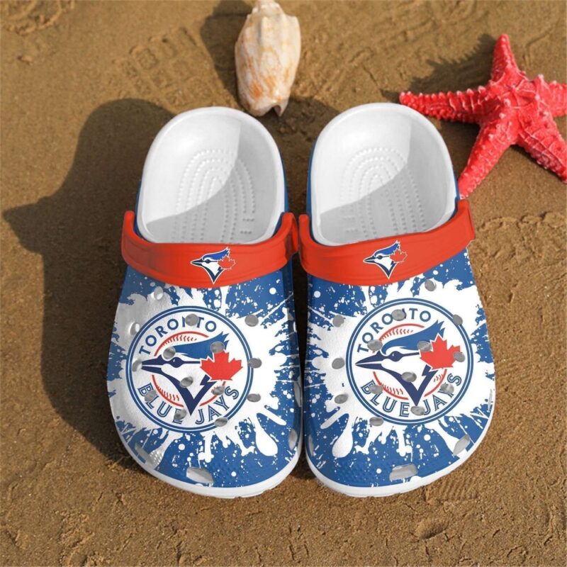 MLB Toronto Blue Jays Crocs Clog Big Logo For Fan Baseball