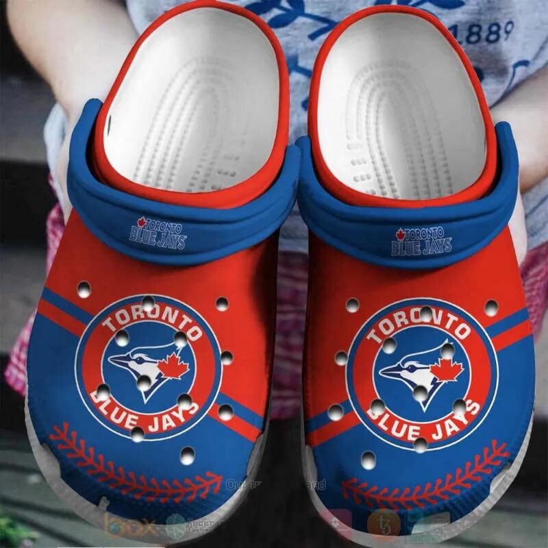MLB Toronto Blue Jays Crocs Clog Shoes Red Blue For Fans