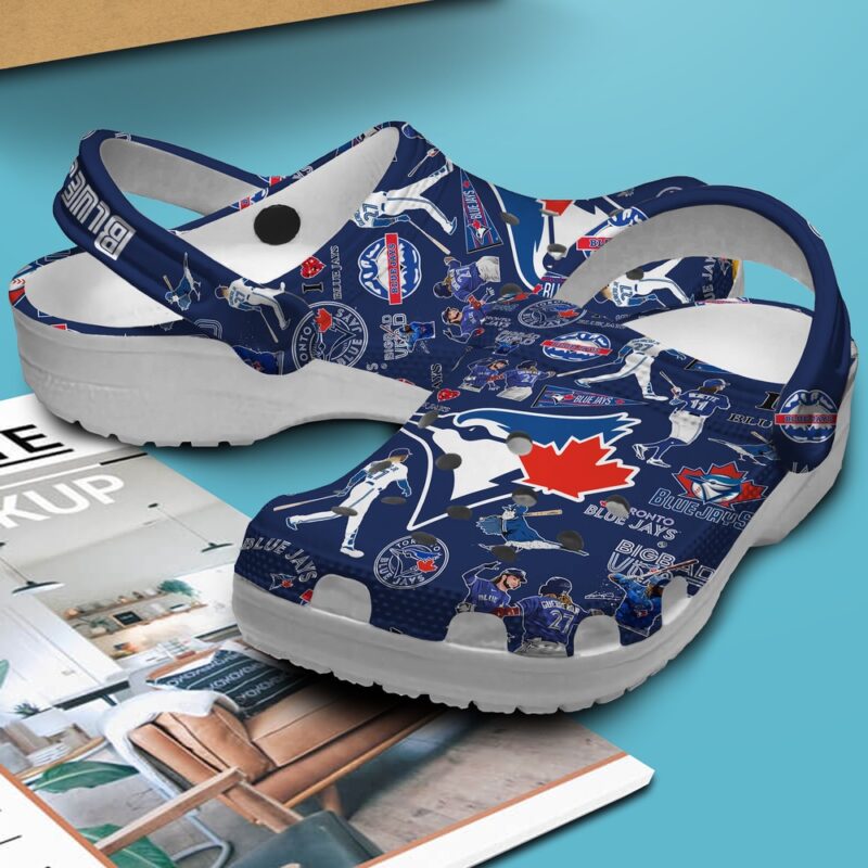 MLB Toronto Blue Jays Crocs Crocband Clogs Shoes Comfortable For Men Women and Kids For Fan MLB