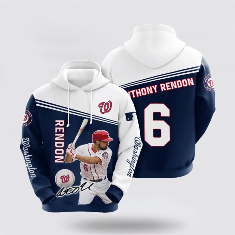 MLB Washington Nationals 3D Hoodie Anthony Rendon For Fan MLB