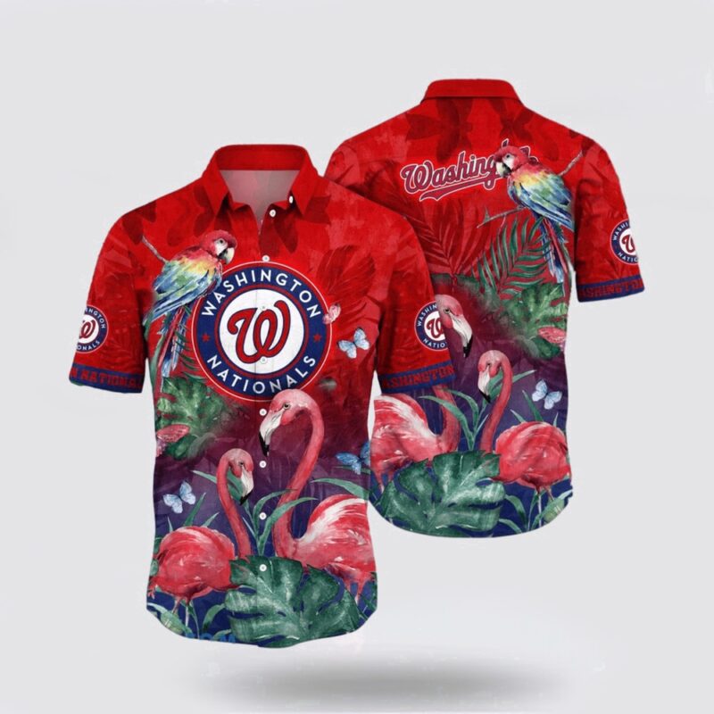 MLB Washington Nationals Hawaiian Shirt Set Your Spirit Free With The Breezy For Fans
